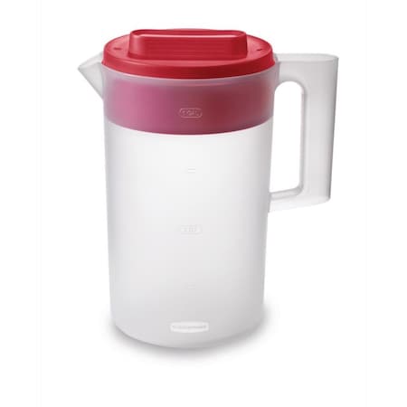 Rubbermaid Rubbermaid Simply Pour 1 gal Clear/Red Pitcher Plastic 2122590